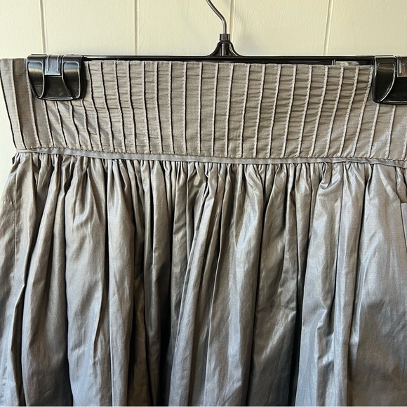 Zara Pleated Shimmer Charcoal Grey Skirt, Size Small - Picture 5 of 8